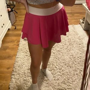 Lululemon Pink Court Rival High Rise Tennis Skirt
